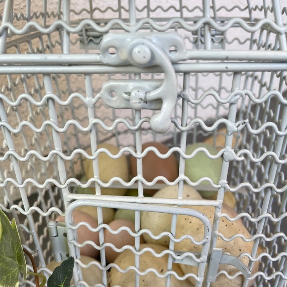 White metal decorative birdcage - lovely accent item for home, patio or garden - Picture 8 of 13